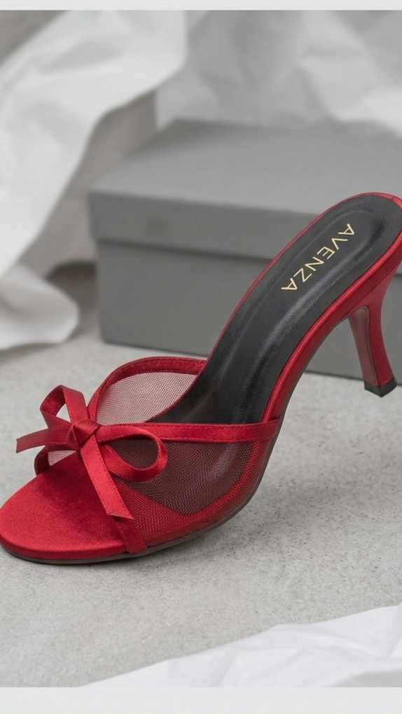 Scarlet Bow Heel