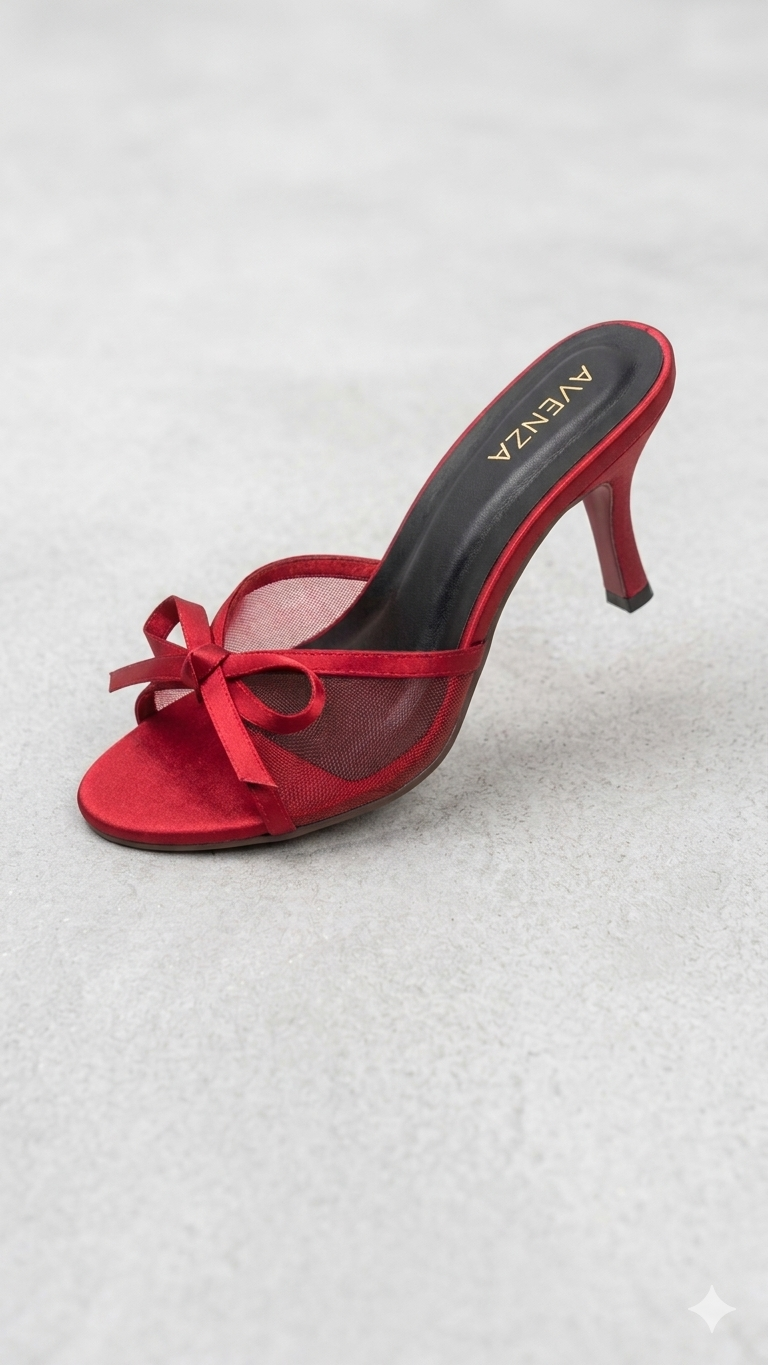 Scarlet Bow Heel