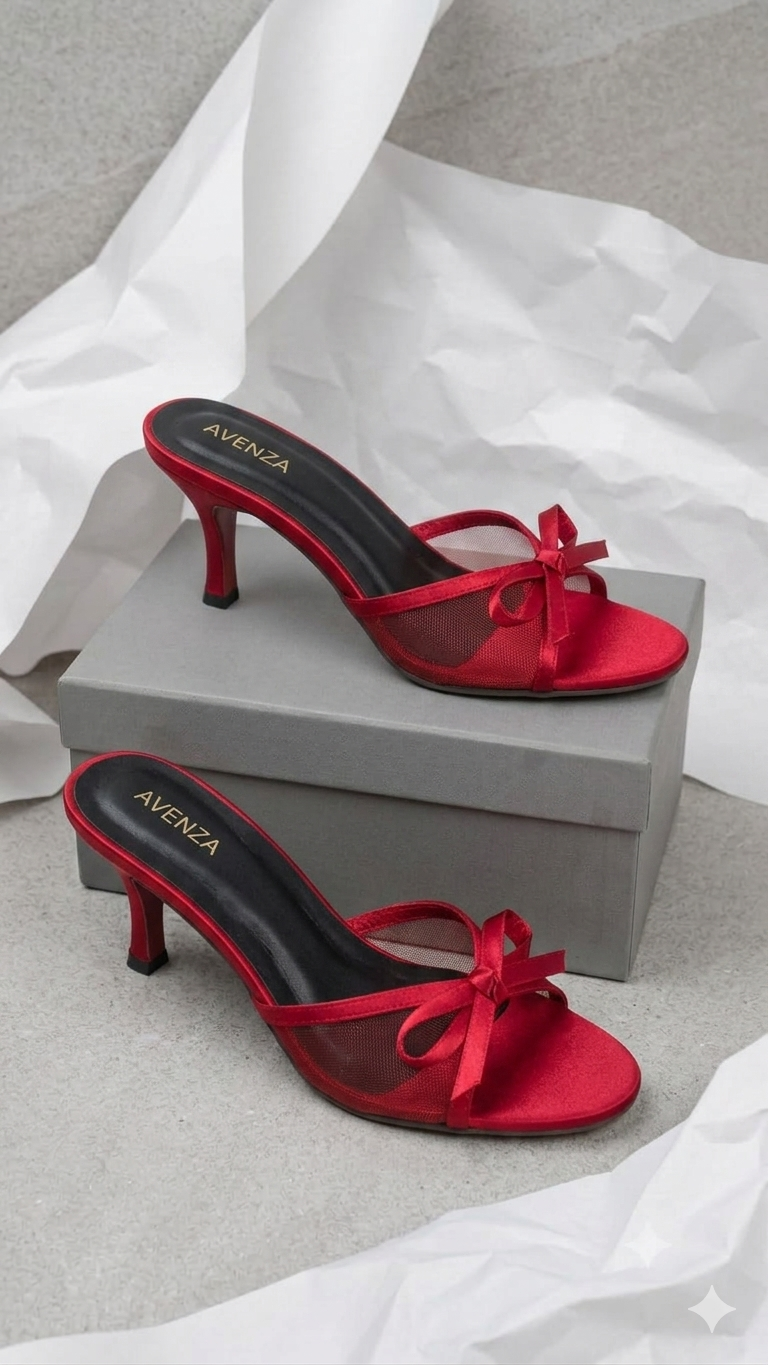Scarlet Bow Heel